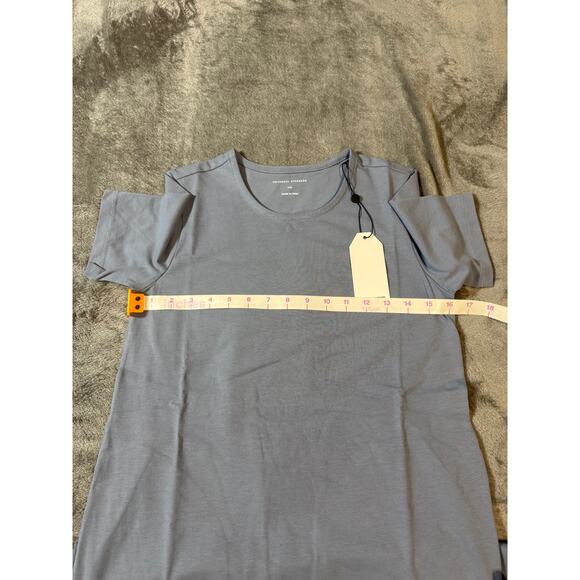 NWT Universal Standard Size 4XS (00-0) Crew Neck Shirt‎ Dress Dusty Blue Cotton - Picture 7 of 8